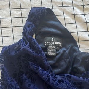 Vintage Carole Little cut velvet floral mini dress made in USA